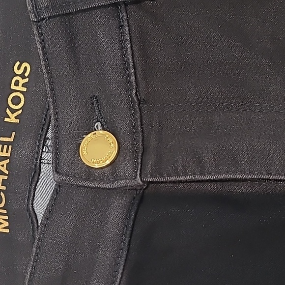 MK DENIM GOLD SPARKLE DESIGN STRETCH JEGGINGS~GREAT FOR THE HOLIDAYS - Picture 2 of 11